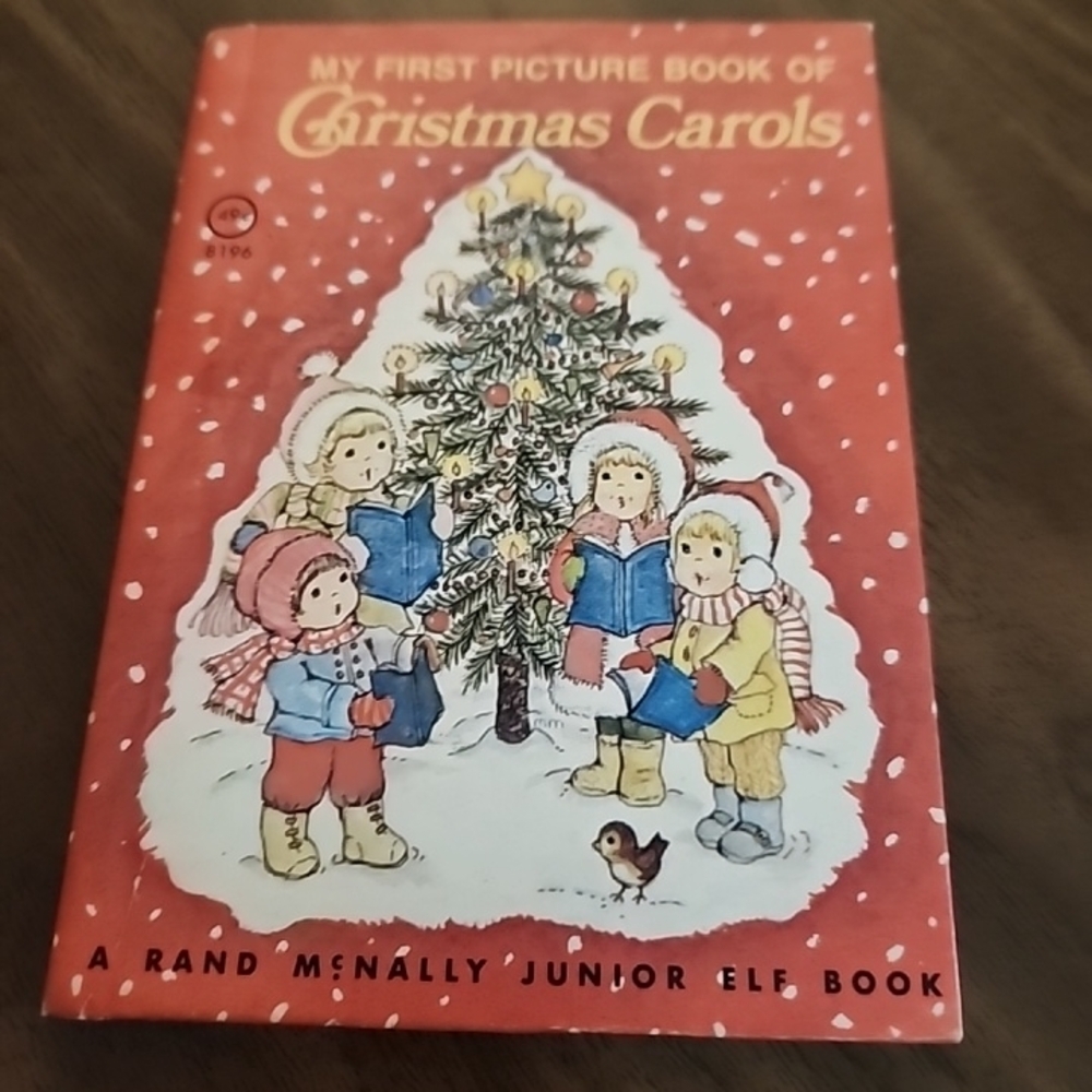 My First Picture Book Of Christmas Carols 1979 Rand McNally Junior Elf Vintage